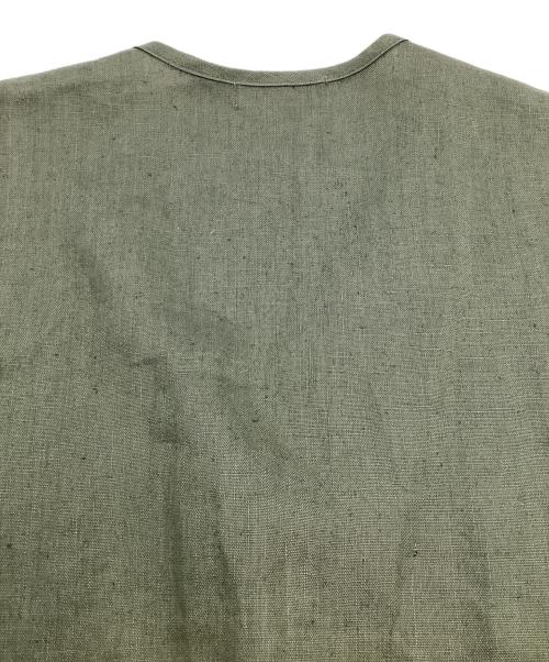 Eddie Bauer（エディーバウアー）Eddie Bauer (エディーバウアー) リネンベスト グリーン サイズ:S（実寸値用確認）の古着・服飾アイテム