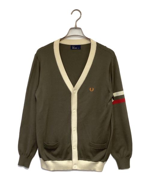 FRED PERRY（フレッドペリー）FRED PERRY (フレッドペリー) カーディガン カーキ サイズ:Lの古着・服飾アイテム
