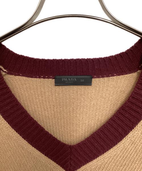 PRADA（プラダ）PRADA (プラダ) 薄手ニット ベージュ サイズ:50の古着・服飾アイテム