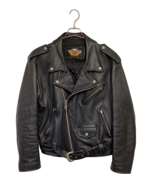 HARLEY-DAVIDSON（ハーレーダビッドソン）HARLEY-DAVIDSON (ハーレーダビッドソン) ダブル ライダース ジャケット ブラック サイズ:XLの古着・服飾アイテム