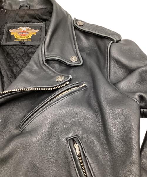 HARLEY-DAVIDSON（ハーレーダビッドソン）HARLEY-DAVIDSON (ハーレーダビッドソン) ダブル ライダース ジャケット ブラック サイズ:XLの古着・服飾アイテム