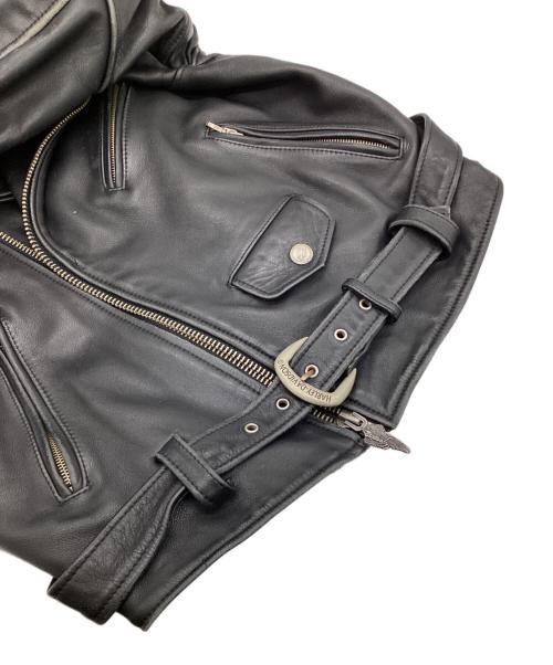HARLEY-DAVIDSON（ハーレーダビッドソン）HARLEY-DAVIDSON (ハーレーダビッドソン) ダブル ライダース ジャケット ブラック サイズ:XLの古着・服飾アイテム