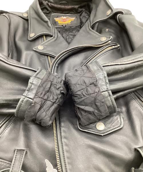 HARLEY-DAVIDSON（ハーレーダビッドソン）HARLEY-DAVIDSON (ハーレーダビッドソン) ダブル ライダース ジャケット ブラック サイズ:XLの古着・服飾アイテム