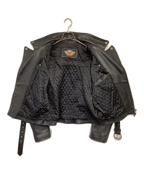 HARLEY-DAVIDSON（ハーレーダビッドソン）HARLEY-DAVIDSON (ハーレーダビッドソン) ダブル ライダース ジャケット ブラック サイズ:XLの古着・服飾アイテム