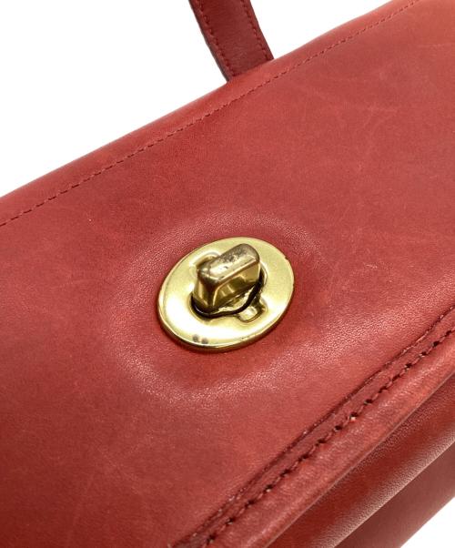 COACH（コーチ）COACH (コーチ) ハンドバッグ レッドの古着・服飾アイテム