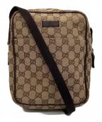 GUCCIグッチ）の古着「GGキャンバス ショルダーバッグ」｜ベージュ×ブラック