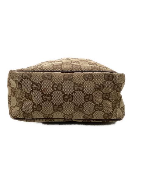 GUCCI（グッチ）GUCCI (グッチ) GGキャンバス ショルダーバッグ ベージュ×ブラックの古着・服飾アイテム