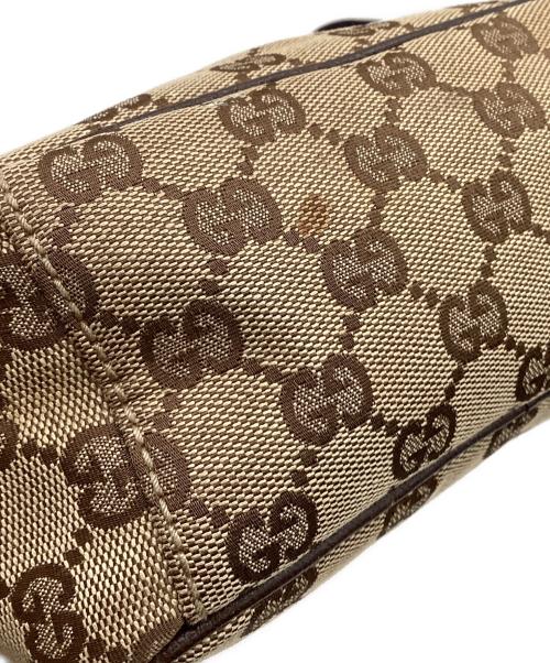 GUCCI（グッチ）GUCCI (グッチ) GGキャンバス ショルダーバッグ ベージュ×ブラックの古着・服飾アイテム
