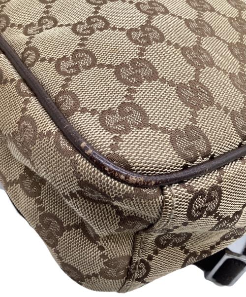 GUCCI（グッチ）GUCCI (グッチ) GGキャンバス ショルダーバッグ ベージュ×ブラックの古着・服飾アイテム