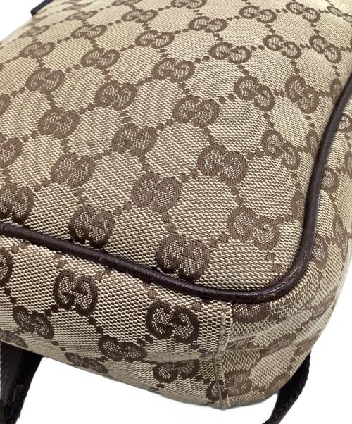 GUCCI（グッチ）GUCCI (グッチ) GGキャンバス ショルダーバッグ ベージュ×ブラックの古着・服飾アイテム