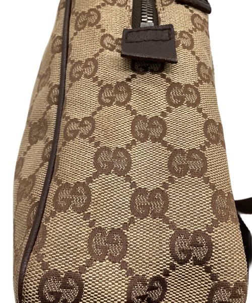 GUCCI（グッチ）GUCCI (グッチ) GGキャンバス ショルダーバッグ ベージュ×ブラックの古着・服飾アイテム