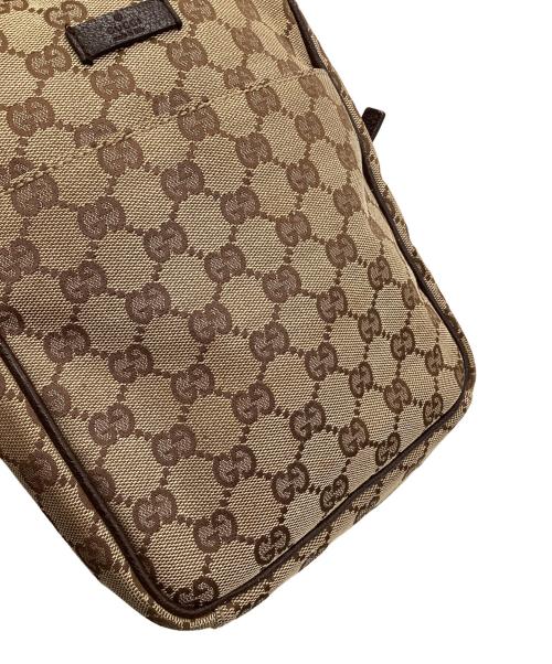 GUCCI（グッチ）GUCCI (グッチ) GGキャンバス ショルダーバッグ ベージュ×ブラックの古着・服飾アイテム