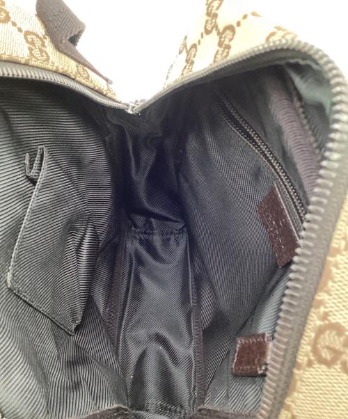 GUCCI（グッチ）GUCCI (グッチ) GGキャンバス ショルダーバッグ ベージュ×ブラックの古着・服飾アイテム