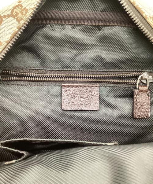 GUCCI（グッチ）GUCCI (グッチ) GGキャンバス ショルダーバッグ ベージュ×ブラックの古着・服飾アイテム
