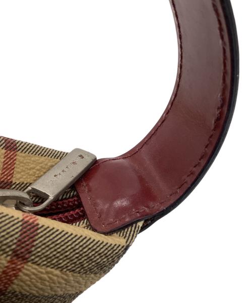 BURBERRY（バーバリー）BURBERRY (バーバリー) ハンドバッグ ベージュ×レッドの古着・服飾アイテム