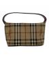 BURBERRY（バーバリー）の古着「ハンドバッグ」｜ベージュ×レッド