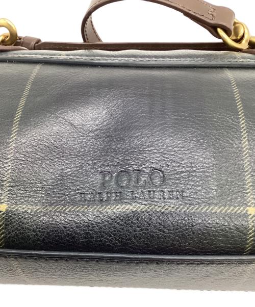 POLO RALPH LAUREN（ポロ・ラルフローレン）POLO RALPH LAUREN (ポロ・ラルフローレン) 2WAY ショルダーバッグ ネイビー×ブラウンの古着・服飾アイテム