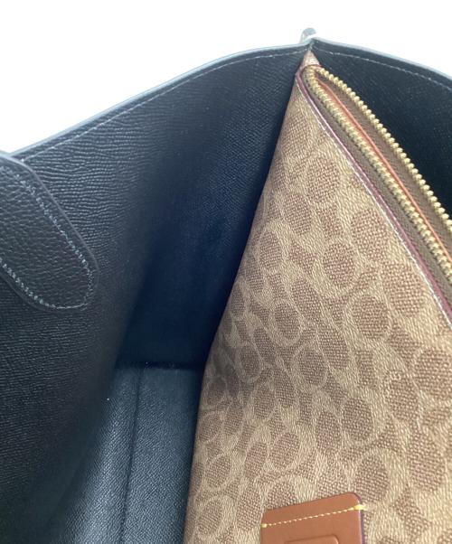 COACH（コーチ）COACH (コーチ) ウィロウ トート カラーブロック ウィズ シグネチャー キャンバス インテリア ブラウンの古着・服飾アイテム