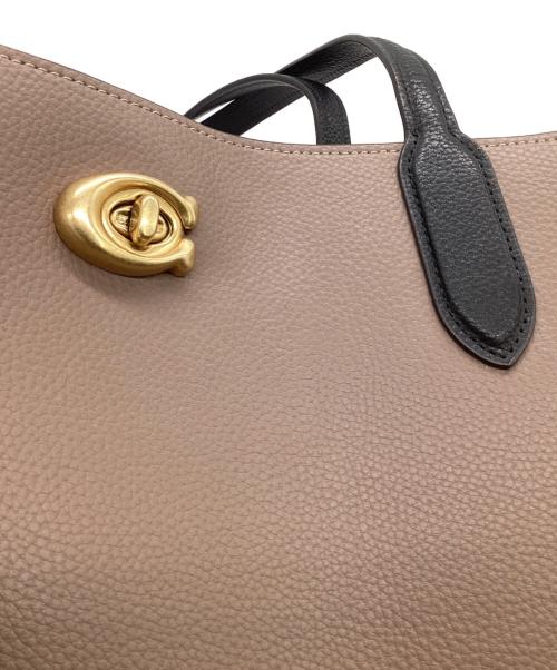 COACH（コーチ）COACH (コーチ) ウィロウ トート カラーブロック ウィズ シグネチャー キャンバス インテリア ブラウンの古着・服飾アイテム