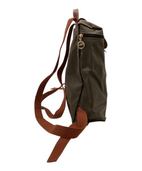 LONGCHAMP（ロンシャン）LONGCHAMP (ロンシャン) ルプリアージュ リュック カーキ×ブラウンの古着・服飾アイテム