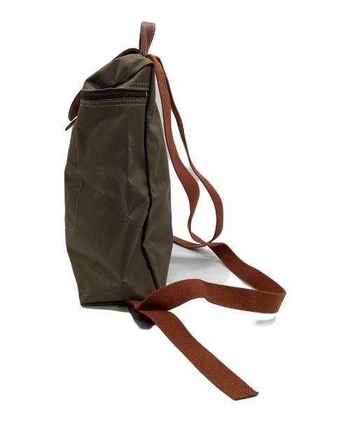 LONGCHAMP（ロンシャン）LONGCHAMP (ロンシャン) ルプリアージュ リュック カーキ×ブラウンの古着・服飾アイテム