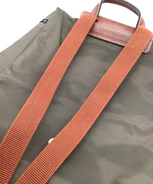 LONGCHAMP（ロンシャン）LONGCHAMP (ロンシャン) ルプリアージュ リュック カーキ×ブラウンの古着・服飾アイテム