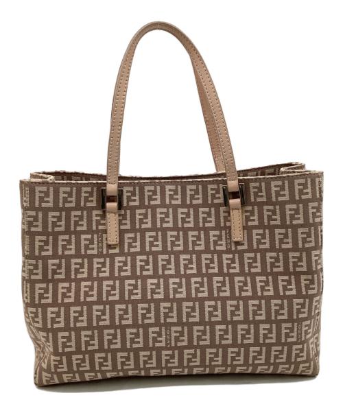 FENDI（フェンディ）FENDI (フェンディ) ズッキーノ トートバッグ ピンクベージュの古着・服飾アイテム