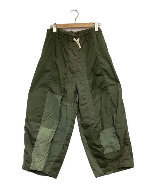 Rebuild by Needles（リビルドバイニードルス）Rebuild by Needles (リビルドバイニードルス) 再構築ヒザデルパンツ グリーン サイズ:1の古着・服飾アイテム