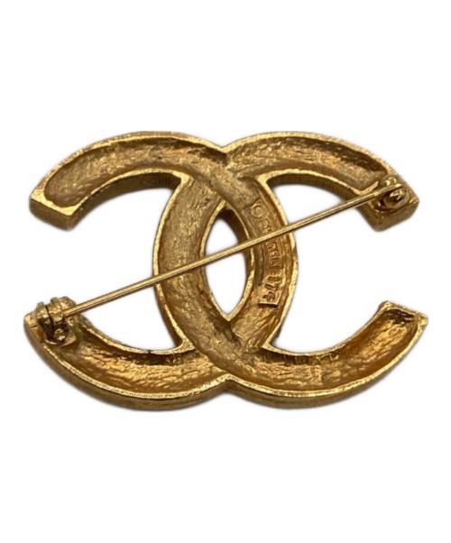 CHANEL（シャネル）CHANEL (シャネル) ココマークラインストーンブローチ 174 ゴールドの古着・服飾アイテム