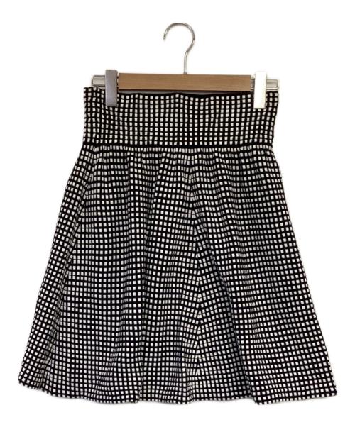 CHANEL（シャネル）CHANEL (シャネル) スクエアドットスカート ブラック×ホワイト サイズ:38の古着・服飾アイテム