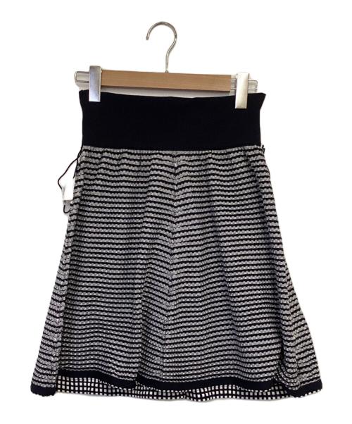 CHANEL（シャネル）CHANEL (シャネル) スクエアドットスカート ブラック×ホワイト サイズ:38の古着・服飾アイテム