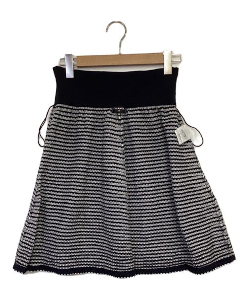 CHANEL（シャネル）CHANEL (シャネル) スクエアドットスカート ブラック×ホワイト サイズ:38の古着・服飾アイテム