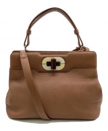 BVLGARI（ブルガリ）の古着「イザベラ・ロッセリーニ ハンドバッグ」｜ブラウン