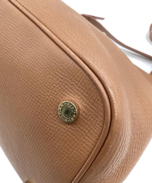BVLGARI（ブルガリ）BVLGARI (ブルガリ) イザベラ・ロッセリーニ ハンドバッグ ブラウンの古着・服飾アイテム
