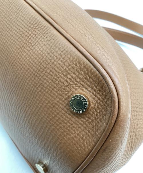 BVLGARI（ブルガリ）BVLGARI (ブルガリ) イザベラ・ロッセリーニ ハンドバッグ ブラウンの古着・服飾アイテム