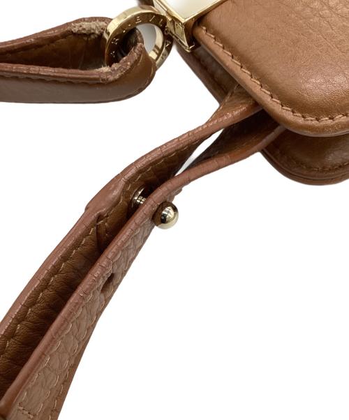 BVLGARI（ブルガリ）BVLGARI (ブルガリ) イザベラ・ロッセリーニ ハンドバッグ ブラウンの古着・服飾アイテム