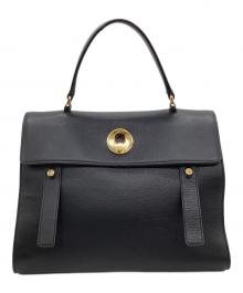 Saint Laurent Paris（サンローランパリ）の古着「ハンドバッグ」｜ブラック×ベージュ