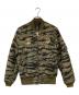 ALPHA（アルファ）の古着「タイガーカモ フライトジャケット」｜グリーン×ブラック