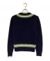 BURBERRY (バーバリー) カシミヤ混 チルデンニットセーター ネイビー×グリーン サイズ:M：12000円