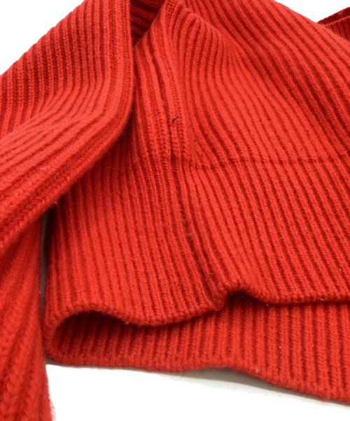 nagonstans（ナゴンスタンス）nagonstans (ナゴンスタンス) ウール カシミヤ クロップドニット レッド サイズ:38の古着・服飾アイテム