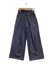 JOHN LAWRENCE SULLIVAN（ジョン ローレンス サリバン）の古着「RIGID DENIM WIDE PANTS（リジット デニム ワイド パンツ）」｜インディゴ