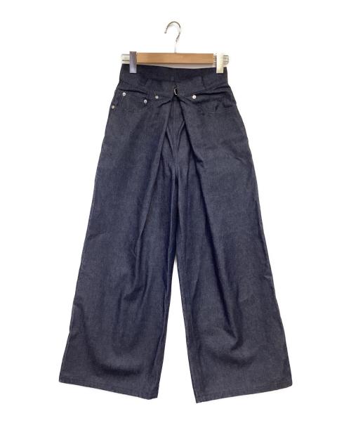 JOHN LAWRENCE SULLIVAN（ジョン ローレンス サリバン）JOHN LAWRENCE SULLIVAN (ジョン ローレンス サリバン) RIGID DENIM WIDE PANTS（リジット デニム ワイド パンツ） インディゴ サイズ:Mの古着・服飾アイテム