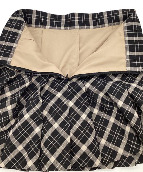 ANDMARY（アンドマリー）ANDMARY (アンドマリー) Coco check pleats skirt（ココ チェック プリーツ スカート） ブラック サイズ:Sの古着・服飾アイテム