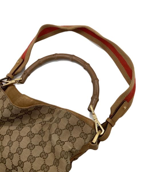 GUCCI（グッチ）GUCCI (グッチ) バンブーハンドル2WAYバッグ ブラウンの古着・服飾アイテム
