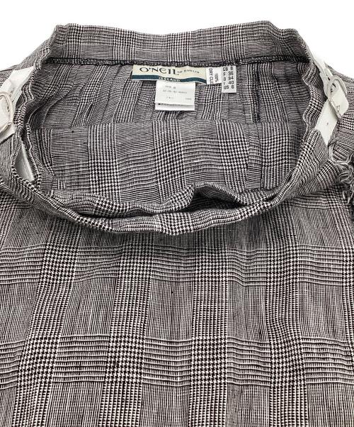 O'NEIL OF DUBLIN（オニールオブダブリン）O'NEIL OF DUBLIN (オニールオブダブリン) リネン ラップスカート グレー サイズ:8の古着・服飾アイテム