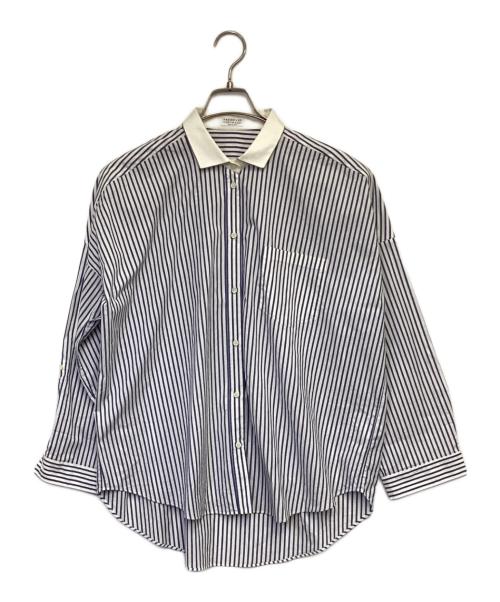 BRUNELLO CUCINELLI（ブルネロクチネリ）BRUNELLO CUCINELLI (ブルネロクチネリ) ストライプシャツ ブルー サイズ:XLの古着・服飾アイテム