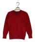POLO RALPH LAUREN（ポロ・ラルフローレン）の古着「コットン ケーブル ニット」｜レッド