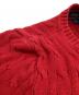 中古・古着 POLO RALPH LAUREN (ポロ・ラルフローレン) コットン ケーブル ニット レッド サイズ:M(10-12)：4000円