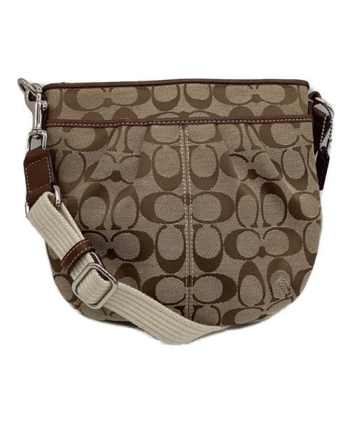 COACH（コーチ）COACH (コーチ) シグネチャー ショルダーバッグ ベージュの古着・服飾アイテム
