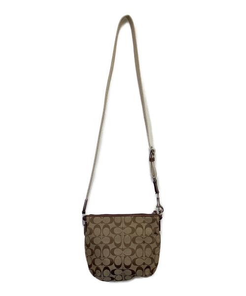 COACH（コーチ）COACH (コーチ) シグネチャー ショルダーバッグ ベージュの古着・服飾アイテム